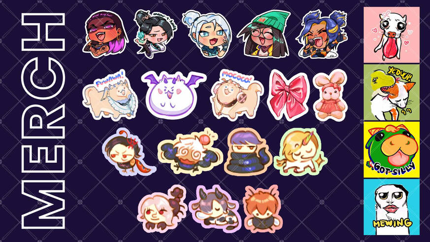 2024 Sticker / Pin Merch Designs